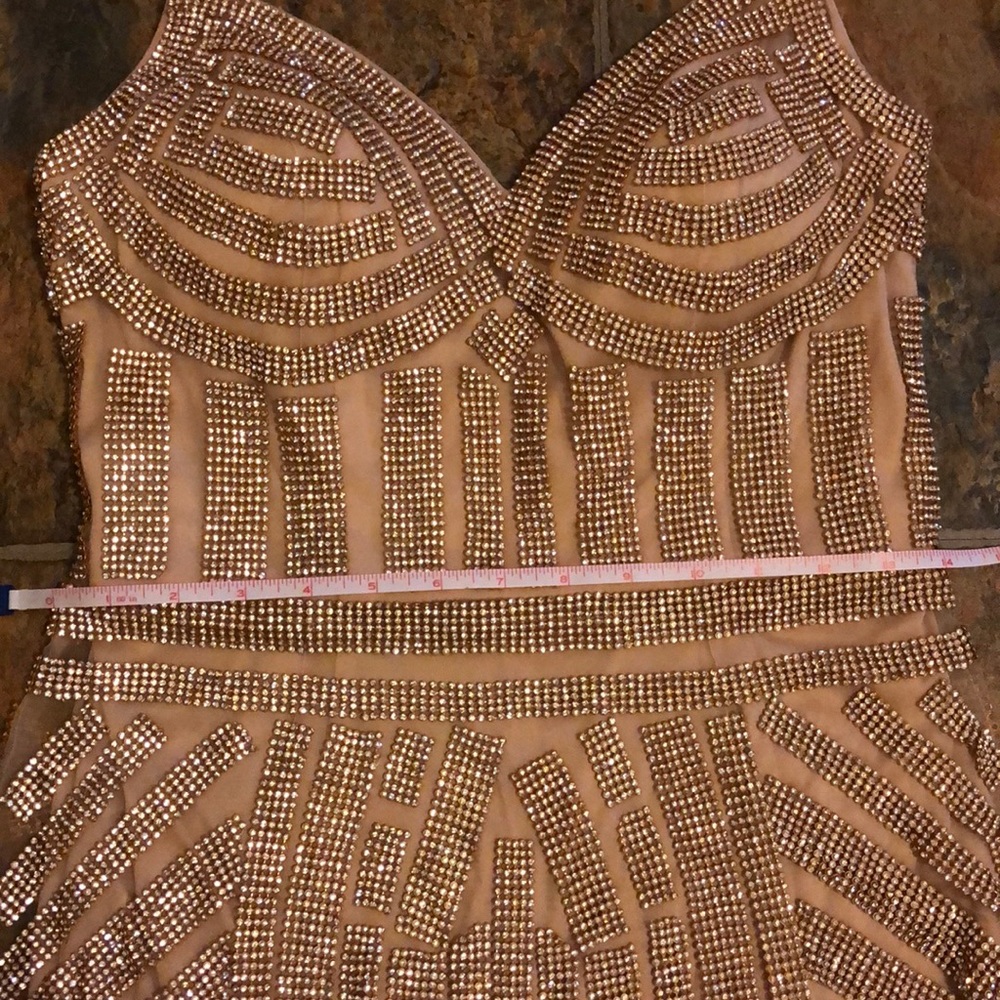 ๐ Gold Rhinestone Formal Dress ๐ - Picture 5 of 5